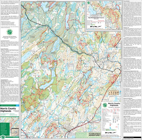 Morris County Highlands (East - Map 125) : 2023 : Trail Conference