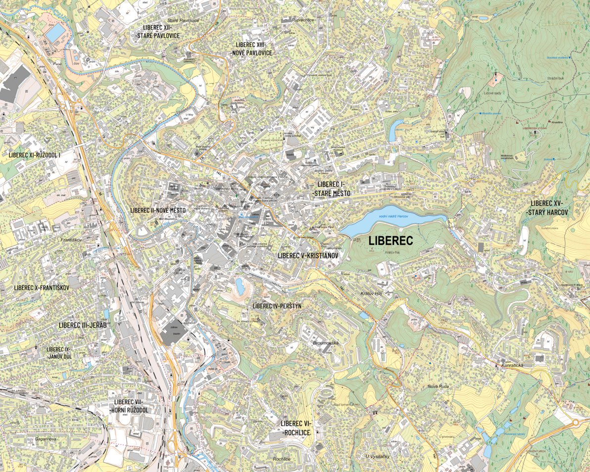 Liberec (0205-B-18) Map by Cesky urad zememericky a katastralni ...