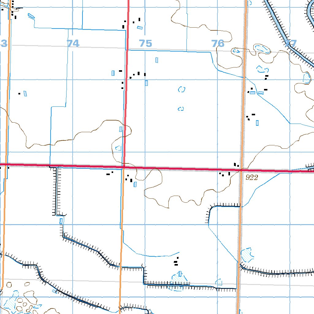 Lethbridge, AB (082H10 CanMatrix) Map by Natural Resources Canada ...
