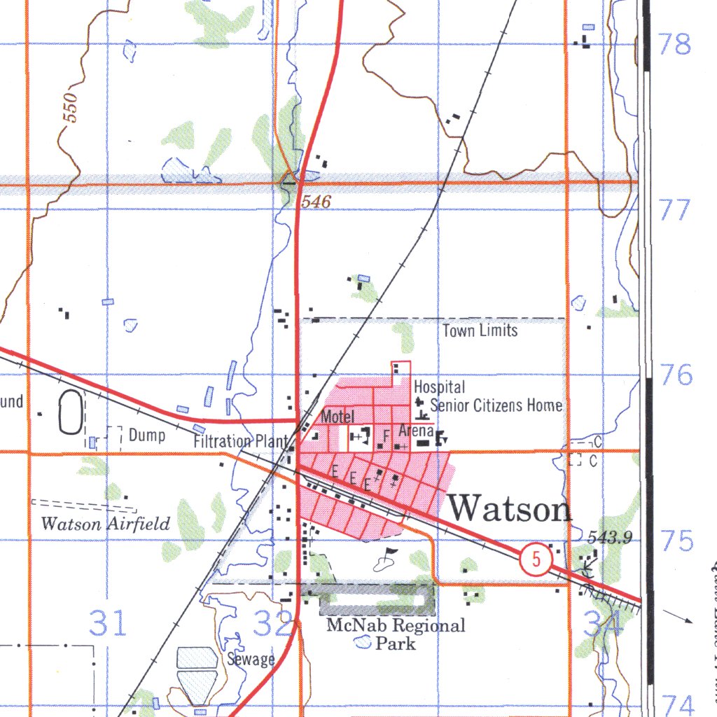 Watson Library Map Watson, SK (073A02 CanMatrix) Map by Natural Resources Canada | Avenza Maps