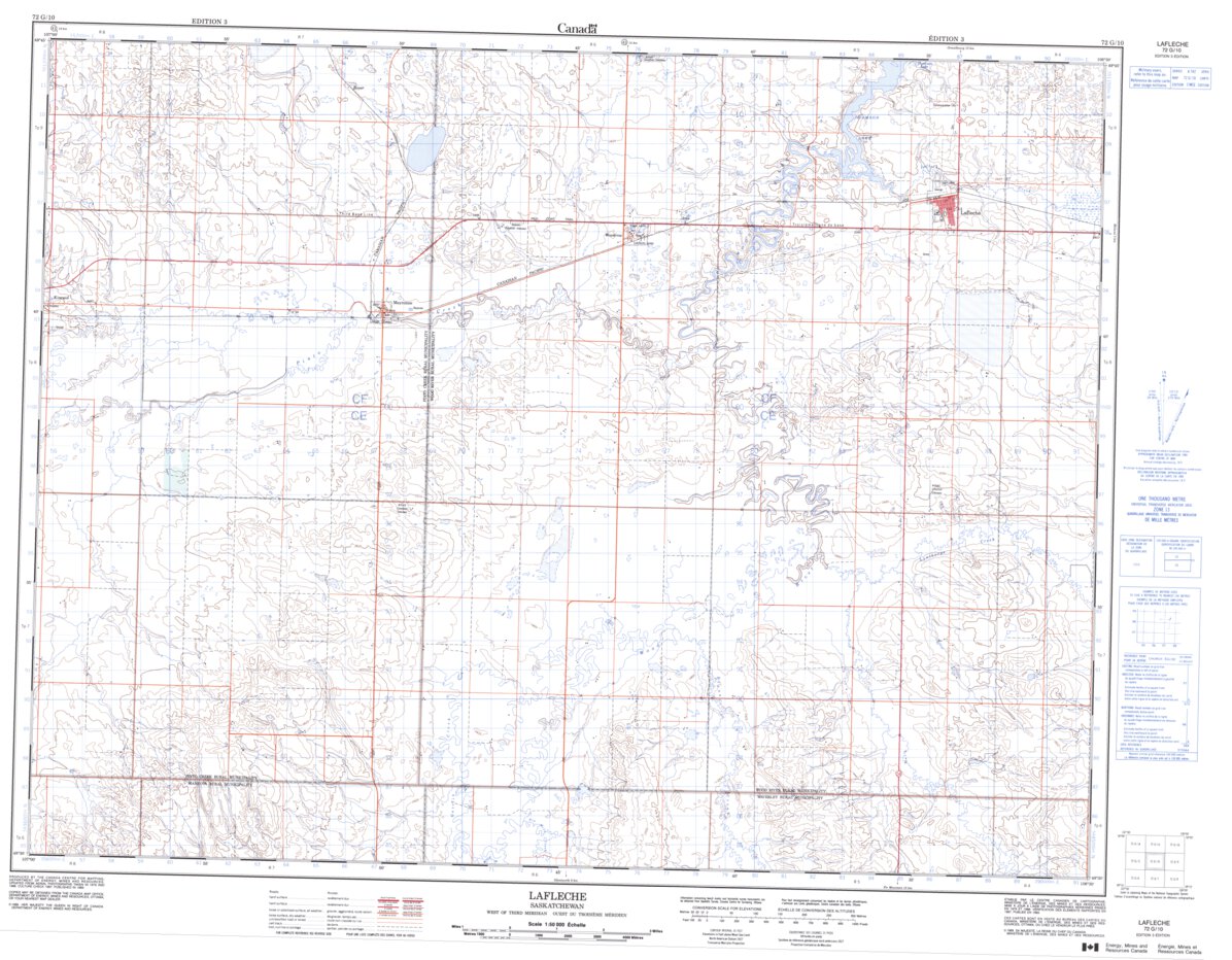 Lafleche, SK (072G10 CanMatrix) Map by Natural Resources Canada