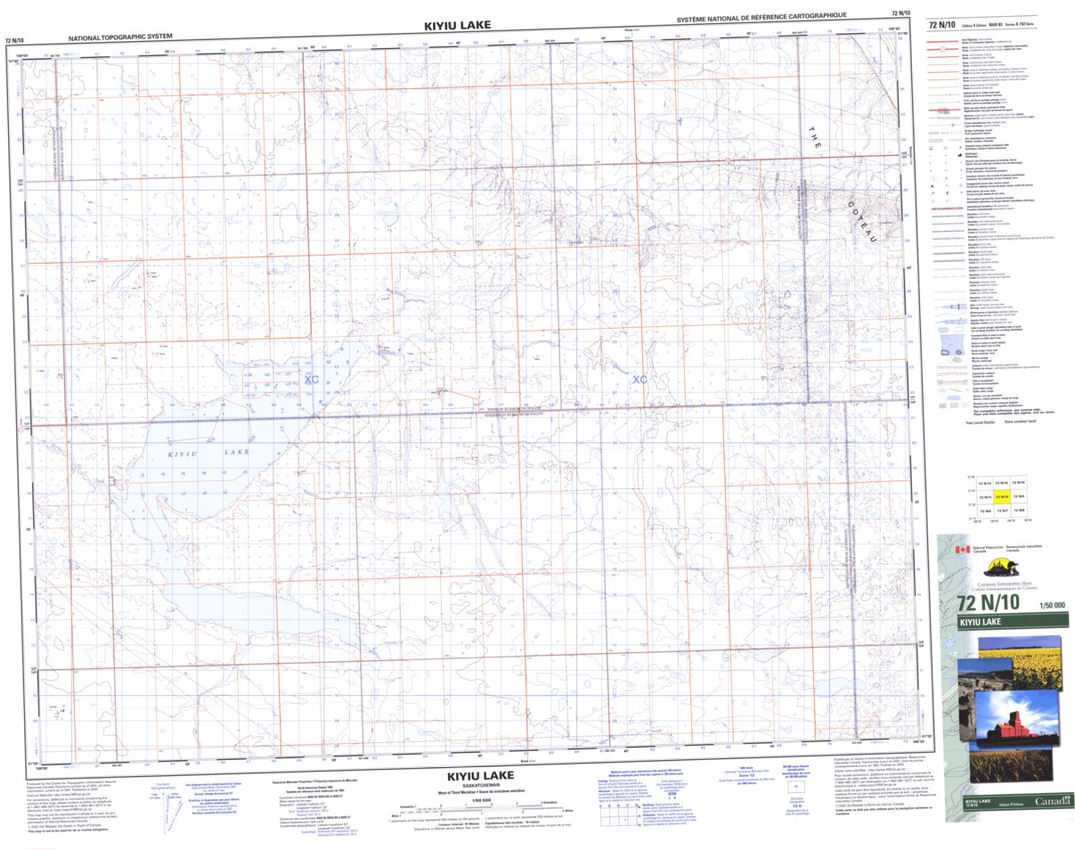 Kiyiu Lake, SK (072N10 CanMatrix) Map by Natural Resources Canada