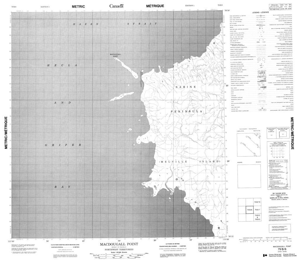 Macdougall Point, NT (079B06 CanMatrix) Map by Natural Resources Canada ...