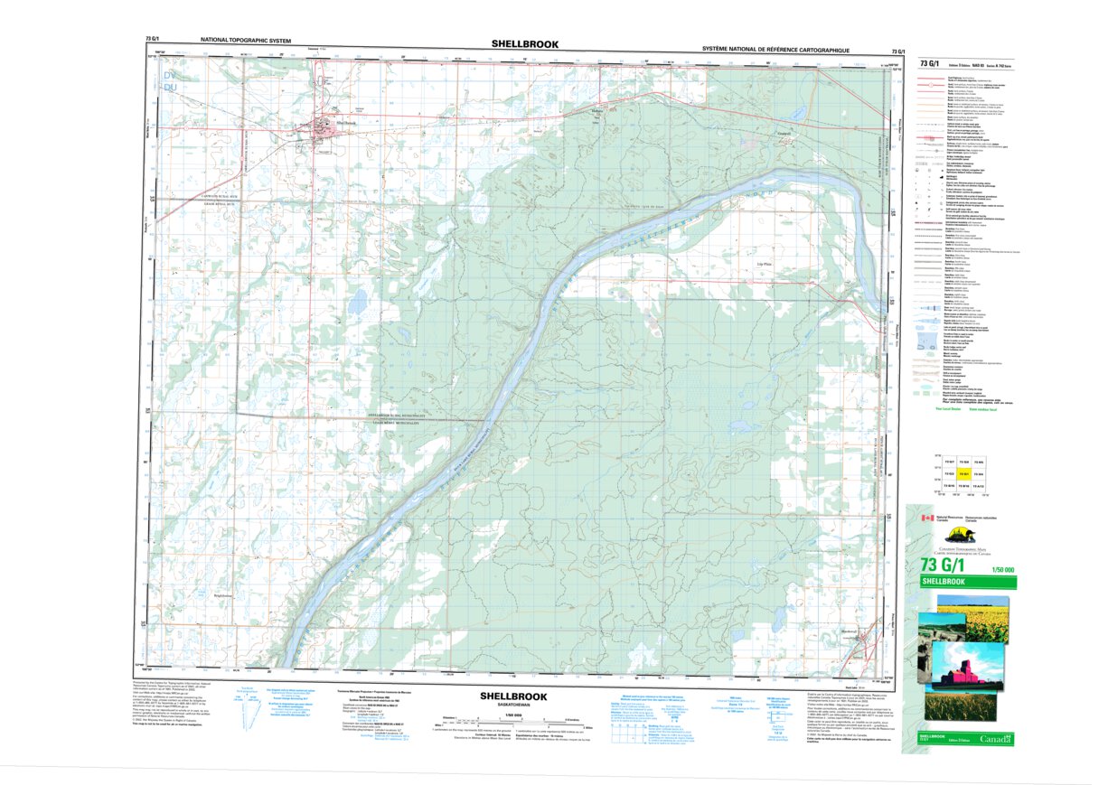 Shellbrook, SK (073G01 CanMatrix) Map by Natural Resources Canada Avenza Maps
