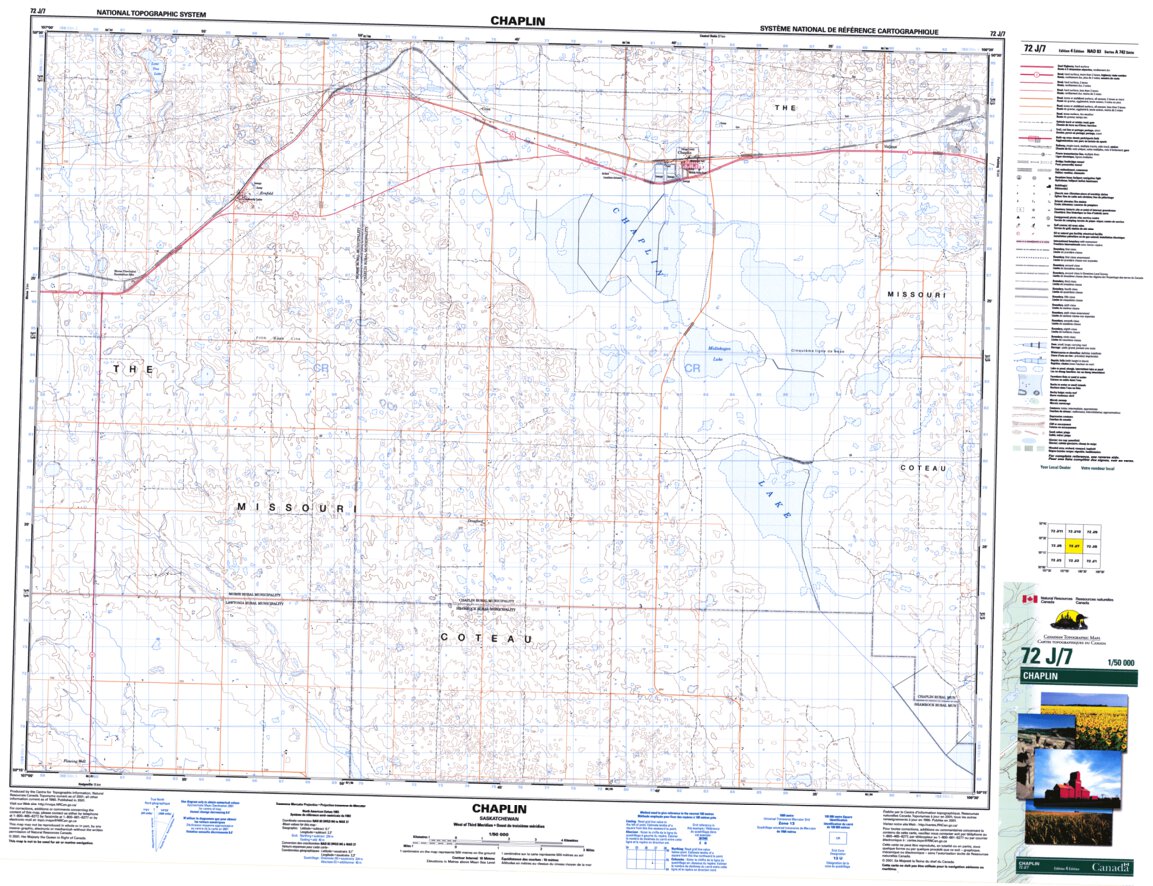 Chaplin, SK (072J07 CanMatrix) Map by Natural Resources Canada