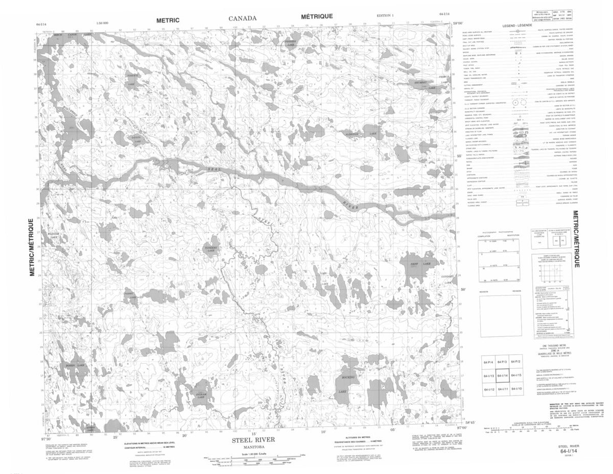 Steel River, MB (064I14 CanMatrix) Map by Natural Resources Canada ...