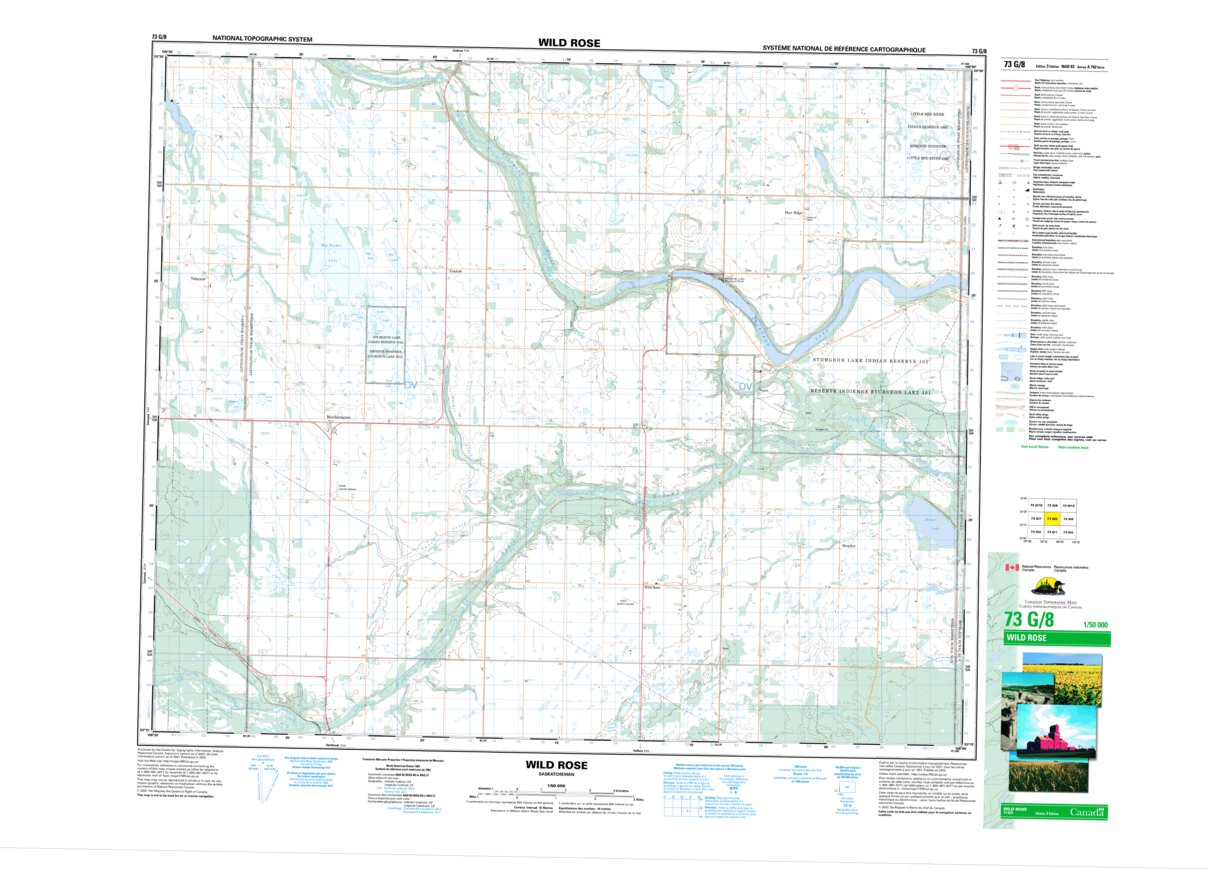 Wild Rose, SK (073G08 CanMatrix) Map by Natural Resources Canada