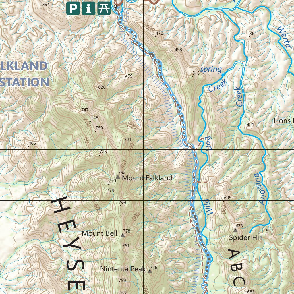 Ikara-Flinders Ranges NP NORTH Bushwalking Map by Mapland - Department ...