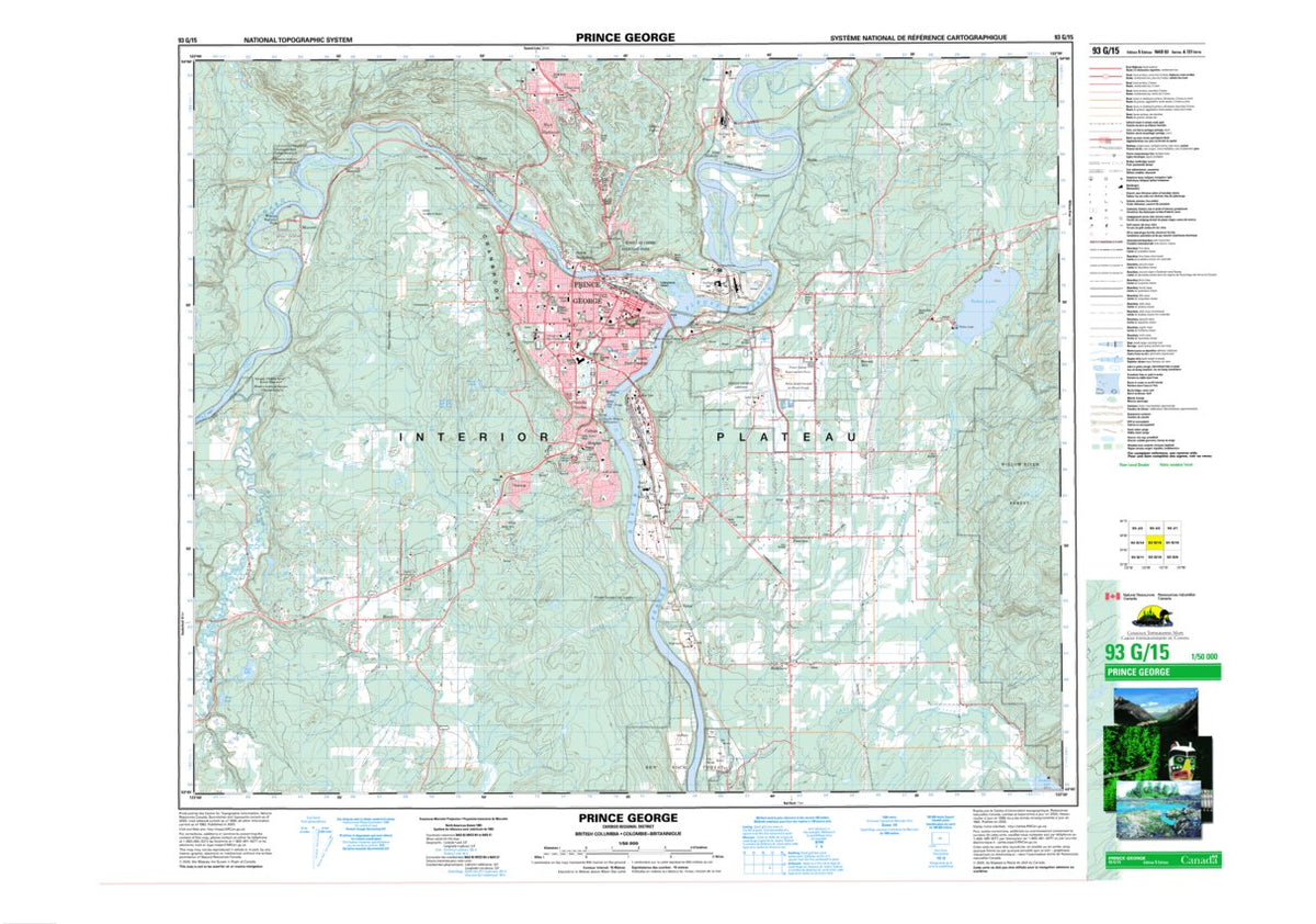 Prince George, BC (093G15 CanMatrix) Map by Natural Resources Canada ...