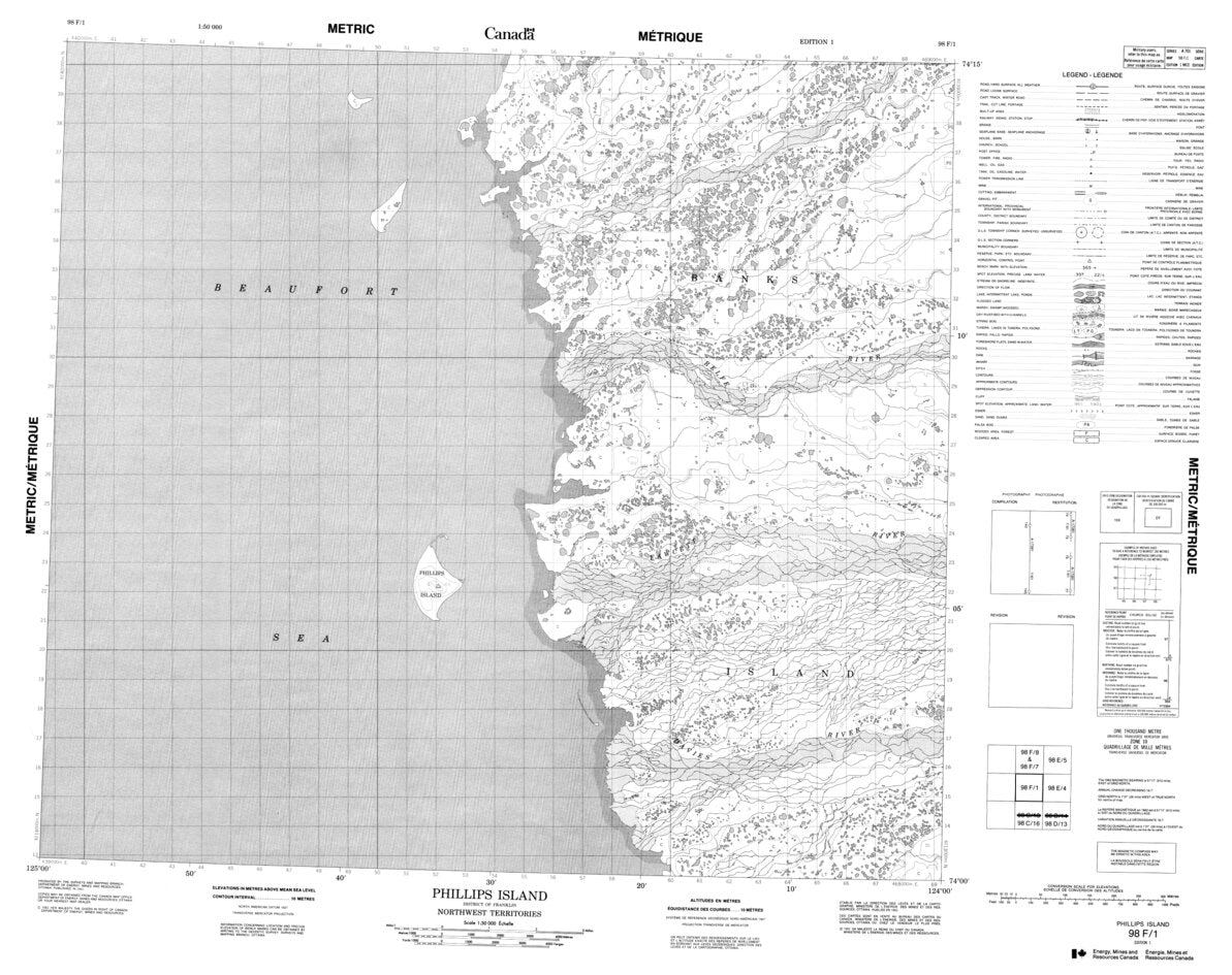 Phillips Island, NT (098F01 CanMatrix) Map by Natural Resources Canada ...