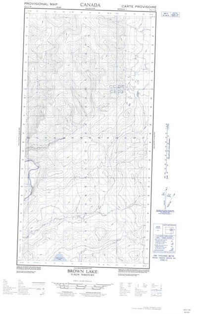 Brown Lake West, YT (095C07 CanMatrix)