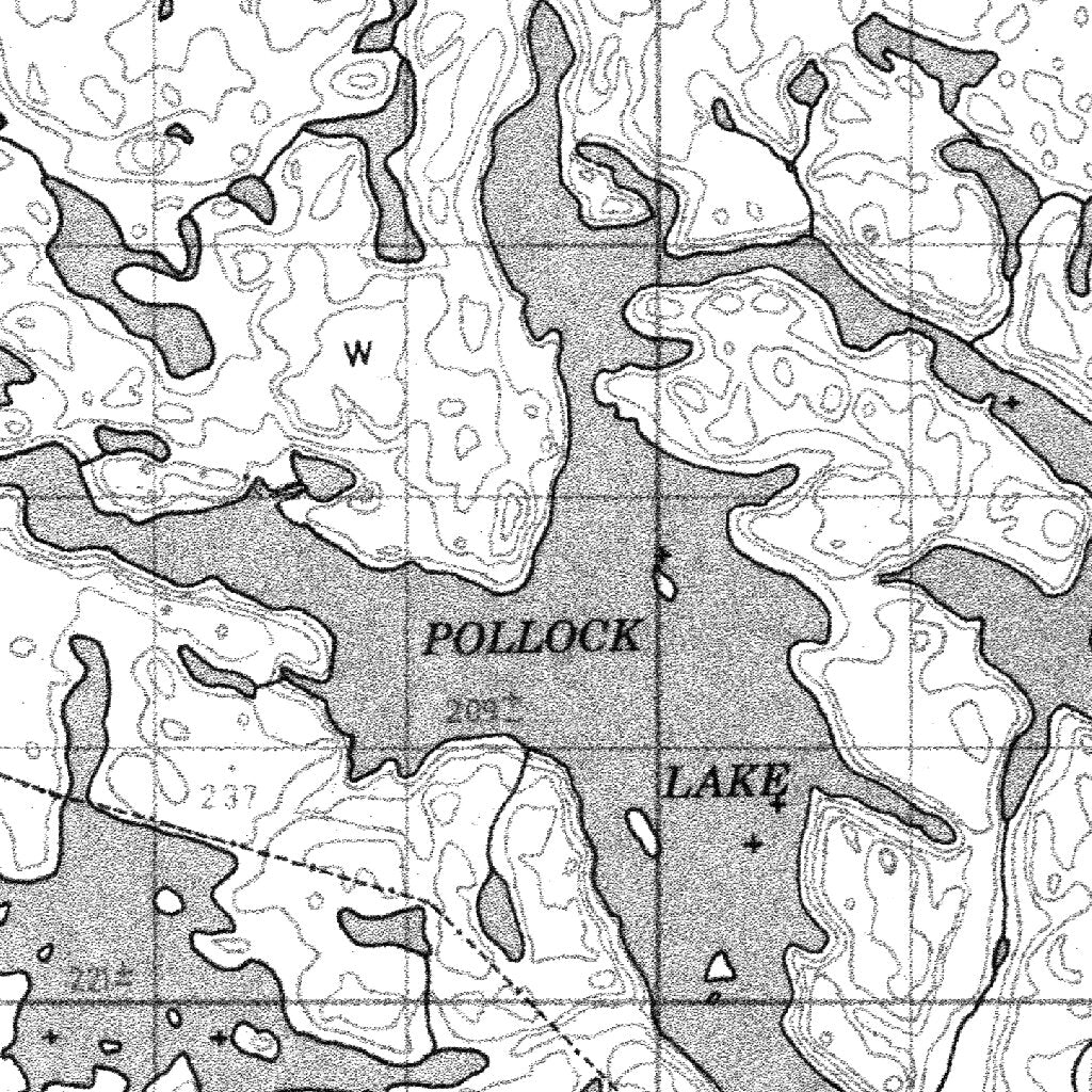 Pollock Fish Map Pollock Lake, NT (085O05 CanMatrix) Map by Natural Resources Canada ...