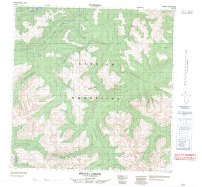 Gravel Creek, YT (105B10 CanMatrix)
