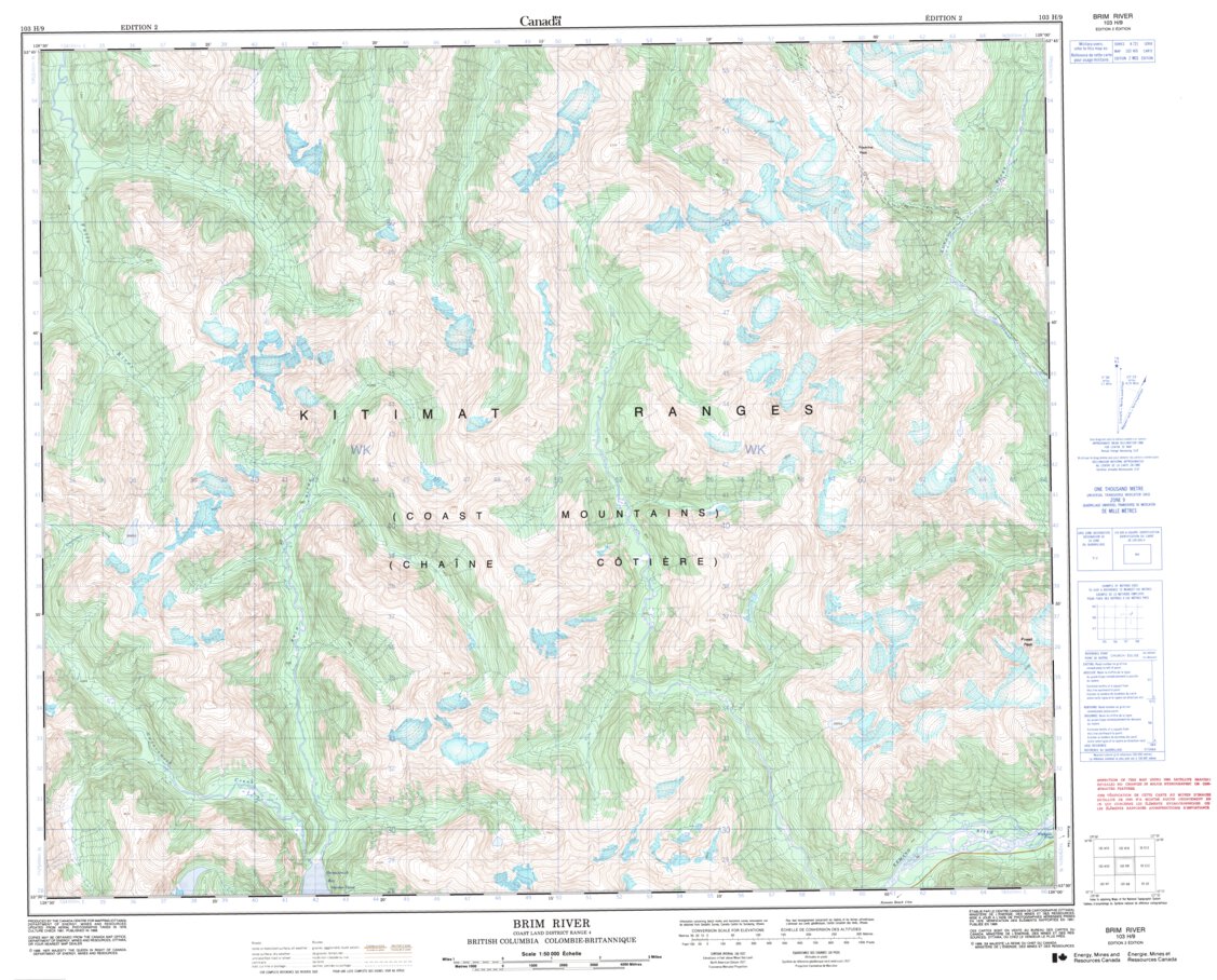 Brim River, BC (103H09 CanMatrix) Map by Natural Resources Canada ...
