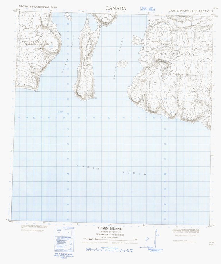 Olsen Island, NU (059A08 CanMatrix) Map by Natural Resources Canada ...
