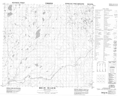 Weir River, MB (054D16 CanMatrix)