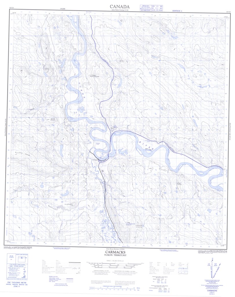 Carmacks, YT (115I01 CanMatrix) Map by Natural Resources Canada ...