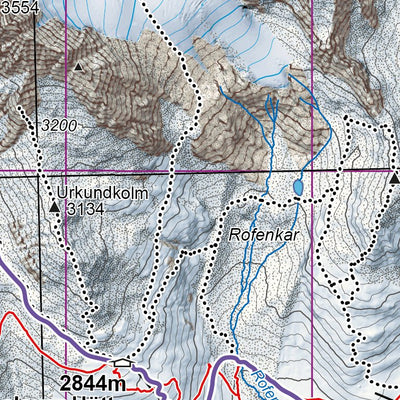 Skitourenkarte Wildspitze 2023 1:25.000 Preview 2
