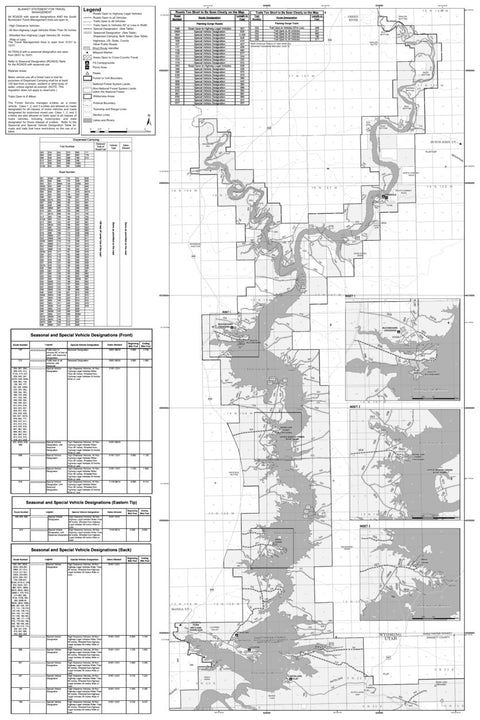 Ashley NF Flaming Gorge RD Back Motor Vehicle Use Map 2023