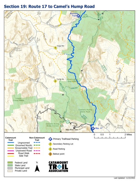 Catamount Train Catamount Trail - Section 19 Map by Catamount Trail Association ...