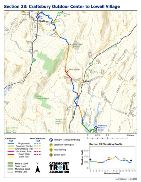 Catamount Train Catamount Trail - Section 28 Map by Catamount Trail Association ...