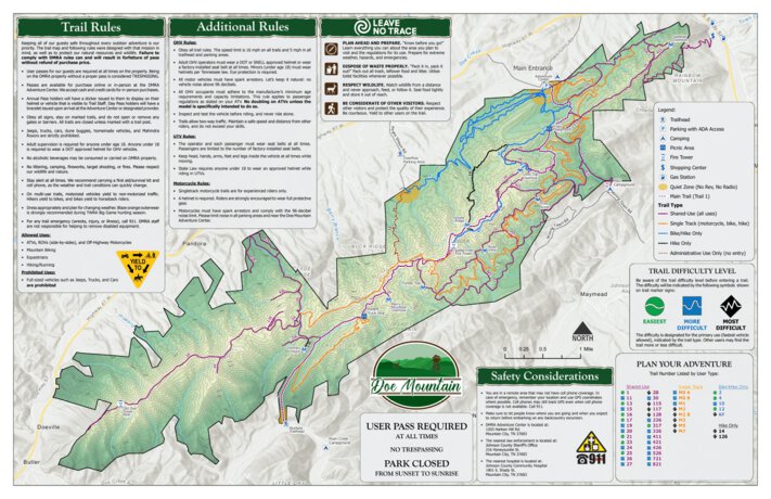 Doe Mountain Recreation Authority 2023 Trail Map by Doe Mountain ...