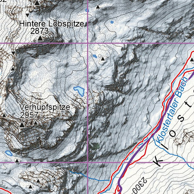 Skitourenkarte Litzer-Seehorn 2023 1:25.000