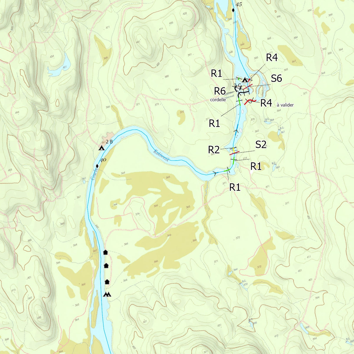 Rivière Manouane (Mauricie) Map by Canot Kayak Quebec | Avenza Maps