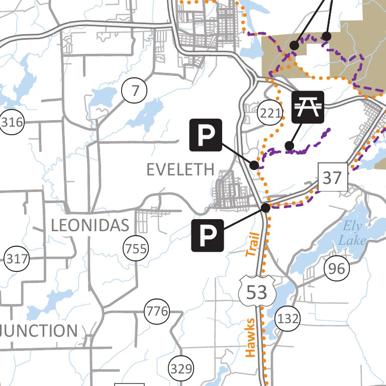 Taconite State Trail, MNDNR Map by Minnesota Department of Natural