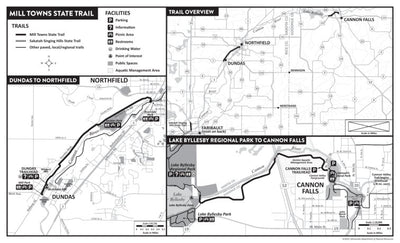 Mill Towns State Trail, Map 1 -Dundas to Northfield, MNDNR