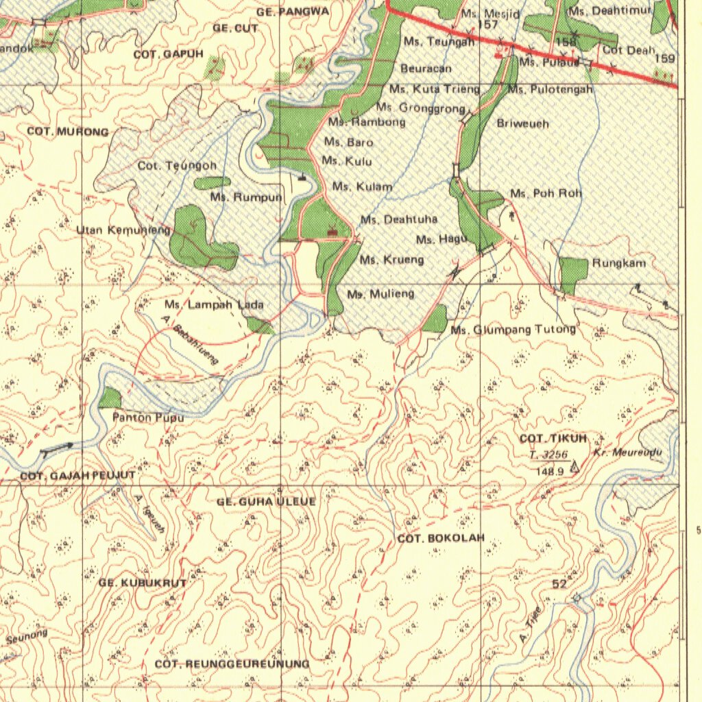 Glumpang Minyeuk (0521-11) Map by Badan Informasi Geospasial ...