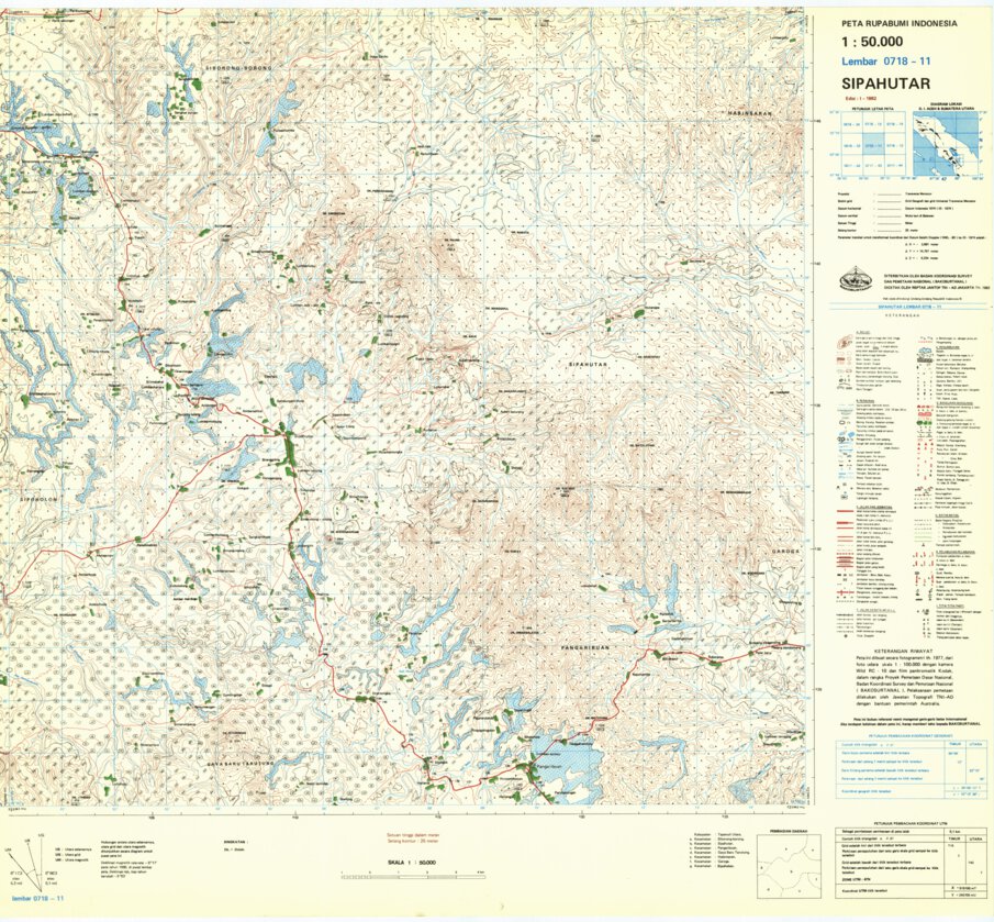 Sipahutar (0718-11) Map by Badan Informasi Geospasial | Avenza Maps
