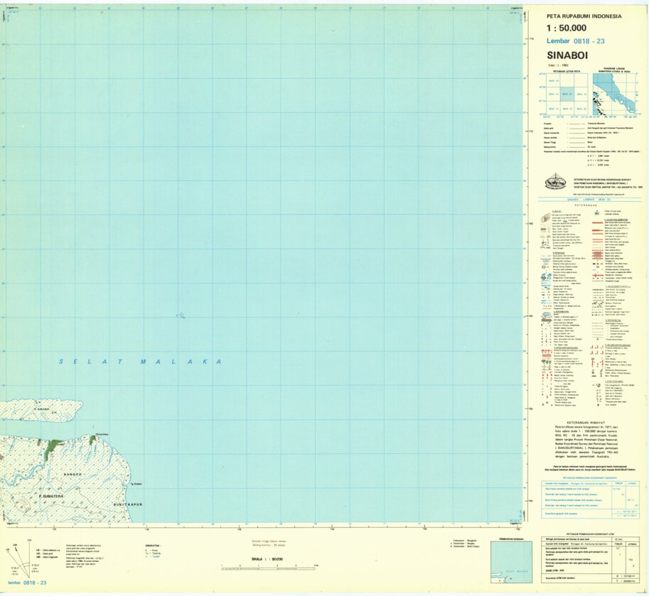 Sinaboi (0818-23) Map by Badan Informasi Geospasial | Avenza Maps