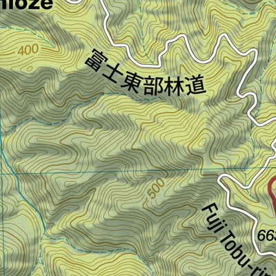 Yadaira-yama 矢平山 Hiking Map (Chubu, Japan) 1:25,000
