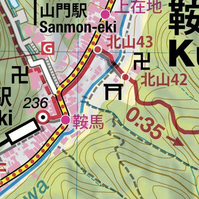 Ryuo-dake 竜王岳 Hiking Map (Kansai, Japan) 1:10,000