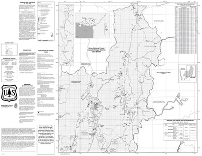 Boise National Forest Cascade RD East Side Motor Vehicle Use Map 2023 MVUM