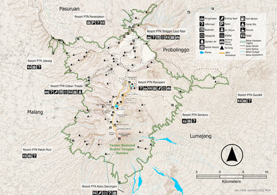 Bromo Tengger Semeru National Park-Birdpacker's Map