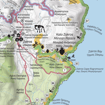 Map 1: General and Geotourism Map of the Sitia UNESCO Global Geopark