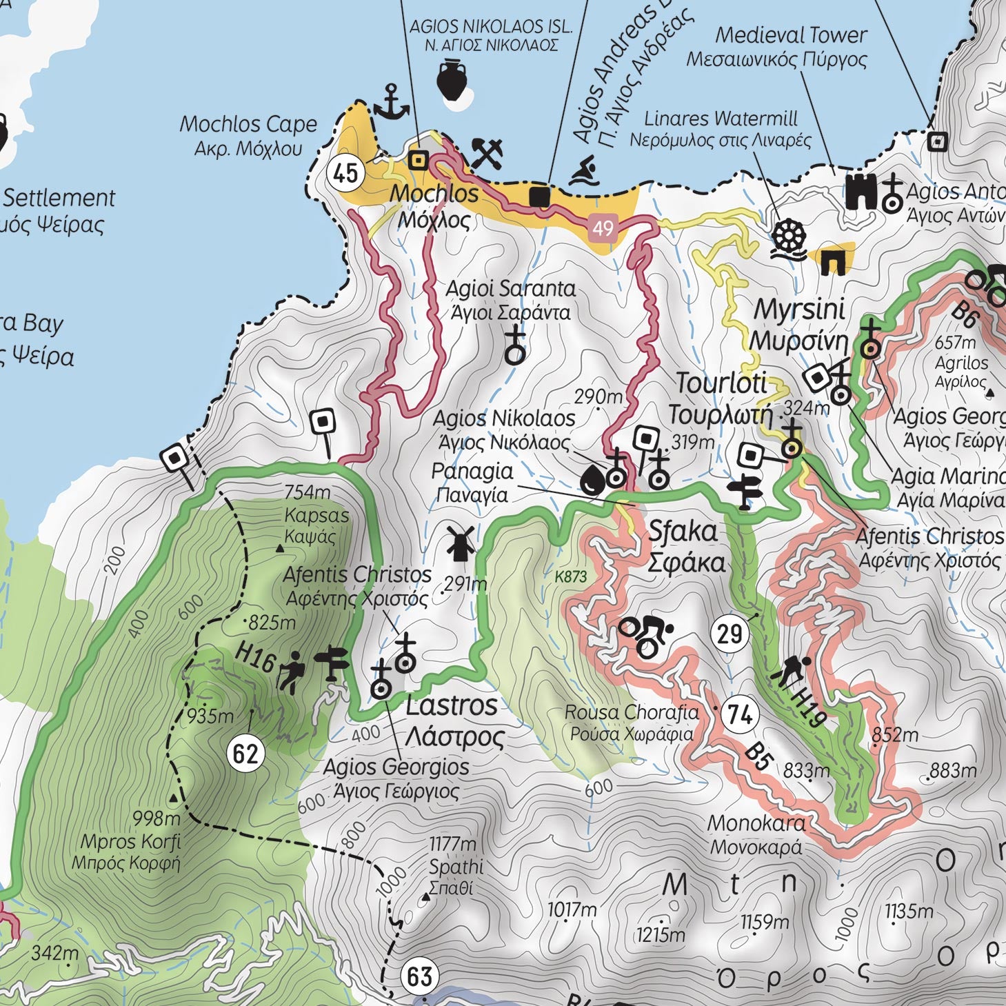 Map 1: General and Geotourism Map of the Sitia UNESCO Global Geopark by ...