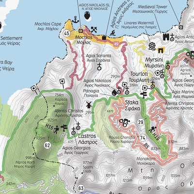 Map 1: General and Geotourism Map of the Sitia UNESCO Global Geopark