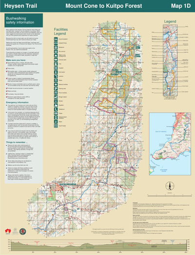 Heysen Trail map 1d - Mount Cone to Kuitpo Forest