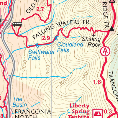 AMC White Mountains Trail Map 4: Moosilauke-Kinsman Ridge