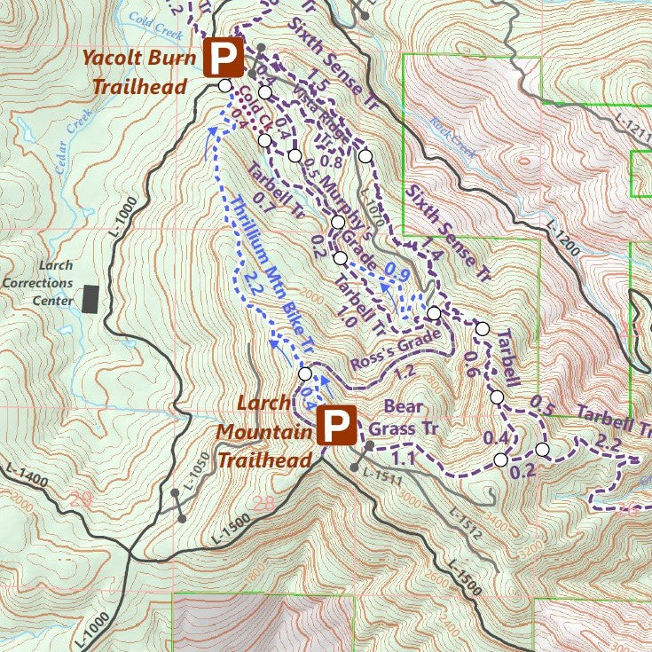 Yacolt Burn State Forest - Non Motorized Trails Map by Washington State ...