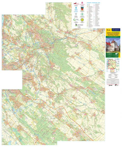 Gödöllői-dombság, Pesti-síkság, Tápió mente turista-biciklis térkép, tourist-biking map,