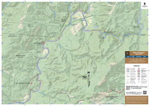 MAP 1/2 - Niniu to Fukuyama Paddling (Mukawa River, Hokkaido, Japan)