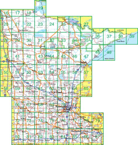 Minnesota Atlas & Gazetteer Overview Map