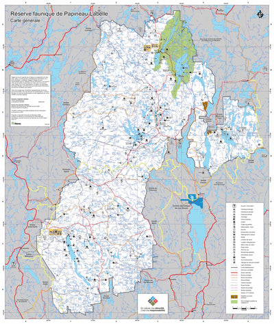 Réserve faunique de Papineau-Labelle : Carte générale