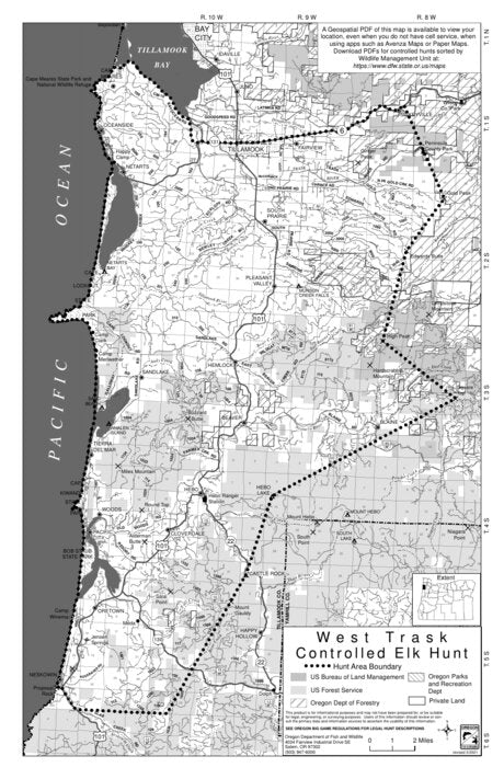 214A1 2 Trask West Map by Oregon Department of Fish and