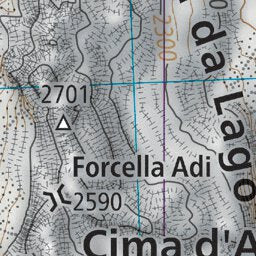 The Dolomites Alta Via 1 (map #07)