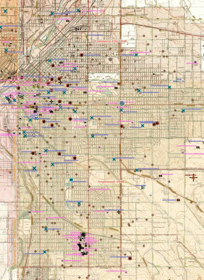 Historical Downtown Denver - 1938 to 1948 Topo Maps & Points of Interest Preview 1